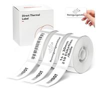 NIIMBOT Etichette termiche autoadesive, 14 x 30 mm, carta termica compatibile con la stampante per etichette D110 D11 D101, 210 etichette/rotolo (confezione da 3 rotoli, bianco)
