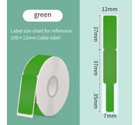 Niimbot - Nastro adesivo per etichette in plastica e vinile per D11, P12, D30S, 12 x 109 mm, etichette in fibra di rete oleose (verde)