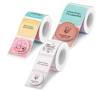 NIIMBOT Nastro termico per etichette, 3 rotoli, compatibile con etichettatrice B1 B21 B31, confezione multipla, 34 x 34 mm, 41 x 41 mm, 26 x 26 mm, colorato, per indirizzi, barattoli, regali, logo e