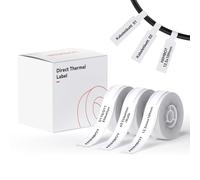 NIIMBOT Set di 3 rotoli di etichette termiche, 12,5 x 109 mm, 65 etichette/rotolo (bianco)