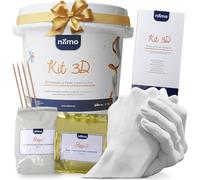 Niimo® Kit Calco Mani Coppia 3D - Stampo in Gesso e Alginato | Questo kit realizza un calco 3D dettagliato e sicuro sulla pelle delle vostre mani, un'idea regalo originale per ogni coppia.