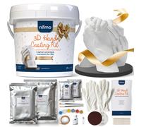 Niimo® Kit Calco Mani Coppia Set Regalo Kit Gesso per Calco Mani con Supporto