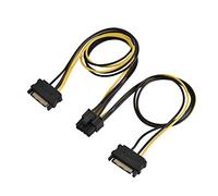 Niiyen Cavo di alimentazione PCI-E a 15 pin 8 pin, cavo adattatore di alimentazione PCI Express da 15 pin maschio a 8 pin femmina PCI Express per computer non dotato(40 cm doppio)