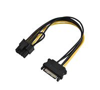 Niiyen Cavo di alimentazione PCI-E a 15 pin 8 pin, cavo adattatore di alimentazione PCI Express da 15 pin maschio a 8 pin femmina PCI Express per computer non dotato(20 cm Singolo)