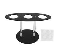 Niiyen Ice Cream Cone Holder Stand, Acrylic 3 Holes Hand Roll Sushi Display Stand, Clear Waffle Cone Holder, for Party Wedding Christmas Thanksgiving