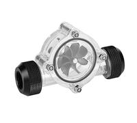 Niiyen Misuratore di Portata dell'Acqua, Porta filettata da G1/4" da Femmina a Femmina Indicatore del misuratore di Portata per Raffreddamento ad Acqua del PC 8 giranti Connettori(Nero)
