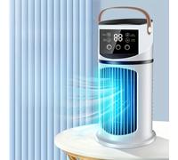 NIJ Mini Ventilatore/Umidificatore USB Portatile con Timer 6 Ore - Modalità Luce Notturna Disponibile in Sette Colori - per Casa/Ufficio/Dormitorio | come Regalo per Festival