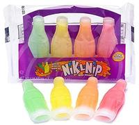 Nik-L-Nip Original Juice in bottiglie di cera (39g) - Confezione da 4 - 16ml - TIK TOK Challenge - Queste piccole mini bevande sono riempite con gustose caramelle liquide