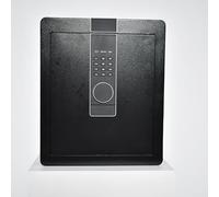 NIKCORP - Cassaforte per la casa 45x38x32 - Cassaforte in acciaio con interno imbottito in PU, vano portaoggetti per denaro, Nero - Serratura a combinazione e chiave