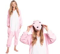 nikcorp - Pigiama da Donna e Bambino, Tuta Pigiama da Donna, Costume Cosplay Onesie - in Materiale Morbido e Caldo - Taglie per Bambini e Adulti - Dinosauro, Rosa, S