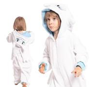 nikcorp - Pigiama da Donna e Bambino, Tuta Pigiama da Donna, Costume Cosplay Onesie - in Materiale Morbido e Caldo - Taglie per Bambini e Adulti - Personaggio Drago, Bianco, 105-115