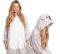 nikcorp - Pigiama da Donna e Bambino, Tuta Pigiama da Donna, Costume Cosplay Onesie - in Materiale Morbido e Caldo - Taglie per Bambini e Adulti - Koala, Grigio, L