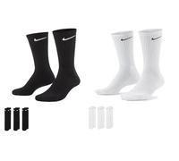 Nike 18 paia di calzini da uomo e donna, set risparmio di calzini da tennis, sportivi, da corsa, confezione da bundle SX4508, colore: bianco, nero, grigio