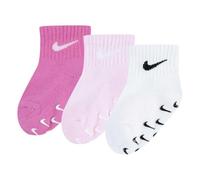 Nike 3Pk Gripper Qtr S Calzini per bimbi Magic Flamingo 12/24 mesi