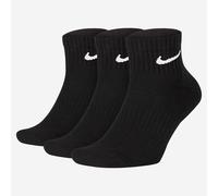 Nike 3PPK Lightweight Quarter, Calzini Unisex, Confezione da 3, Nero, 34-38 S
