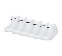 Nike Calzini sportivi No Show per bambini 5/7 anni - Confezione da 6 - Bianco/Nero - Taglia 50-92