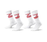 Nike 6 paia di calzini sportivi unisex DX5089, 2 x bianco - rosso, 42-46