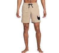 NIKE 7 Volley Short NESSE506 (IT, Testo, XS, Regular, Regular, Beige/Nero)