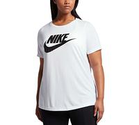 NIKE 876609-100 W NSW ESSNTL Tee HBR Ext T-Shirt Donna White/(Black) Taglia 2X