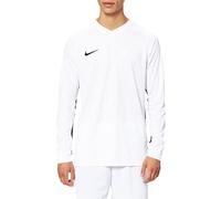Nike 894248 M Nk Dry Tiempo Prem JSY LS T-Shirt a Manica Lunga, Uomo, White/White/Black/(Black), L