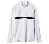Nike Academy 21 Drill Top Felpa da Allenamento, Bianco, Nero, Nero, XS Uomo