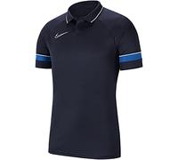 Nike Academy 21 Polo, Ossidiana/Bianco/Blu/Bianco, L Uomo