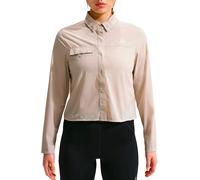 Nike ACG - Camicia elasticizzata e traspirante - W Nike ACG Aireez Btn LS Cream II Summit White per Donne in Pelle - Taglia M - Beige