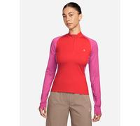 Nike - Women's ACG Dri-Fit Wildsee Quarter Zip L/S Top - Maglia a manica lunga S rosso
