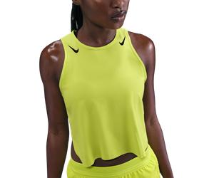 Nike AeroSwift crop Canotte e Top M Giallo