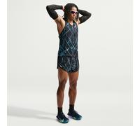 Nike Running - Short leggero e traspirante - M Nike Dri-Fit ADV Aeroswift 2In Aop Short Black White - Taglia M - Nero