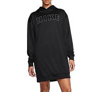 Nike Air Drepk Vestito da Donna, Donna, Abito da Donna., CJ3112, Nero/Bianco/Argento Ghiaccio., L