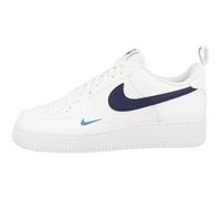 Nike Air Force 1 '07, Sneaker Uomo, White Deep Royal Blue Lt Photo Blue, 44.5 EU