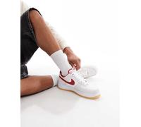 Nike - Air Force 1 '07 - Sneakers bianco sporco e rosse MW 6