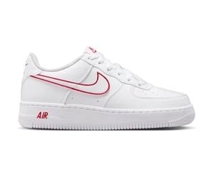 NIKE Air Force 1 Bianco e Rosso IF6158 100 White/University Red Scarpa per Ragazzi (Bianco, Sistema Taglie Calzature EU, Adolescente, Numero, Media, 38.5)