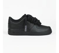 Nike Air Force 1 Black Rope Laces Corda Custom Nere Black Nero