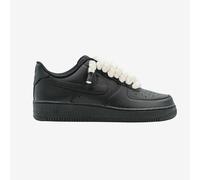 Nike Air Force 1 Black Rope Laces Custom Beige