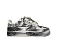 Nike Air Force 1 Custom White Rope Laces Effetto Sporco Spuorc Paint Grigi