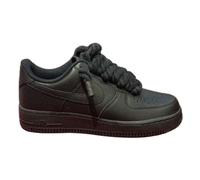 Nike Air Force 1 Low Triple Black Custom Rope Laces - EU 37.5