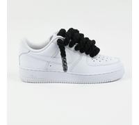 Nike Air Force 1 Rope Laces Custom Black Bianco