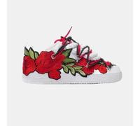 Nike Air Force 1 White Rope Laces Custom White Red Roses Rose Rosse