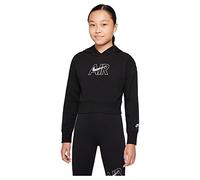 NIKE Air Ft Felpa con Cappuccio Black/White/Lt Smoke Grey XL