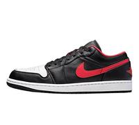Nike Air Jordan 1 Basso Uomini Scarpe, Nero/Rosso fuoco-bianco, 40.5 EU
