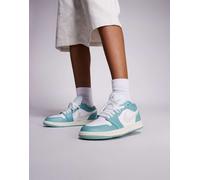 Nike Air - Jordan 1 Low - Sneakers basse bianche e azzurre-Bianco WM 6.5