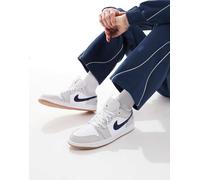 Jordan Sneaker bassa 'Air Jordan 1' navy / grigio chiaro / bianco, Taglia 45