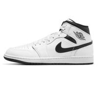 Nike Air Jordan 1 Mid Scarpe da Ginnastica da Uomo, Bianco e Nero, 45 EU