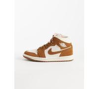 Nike Air Jordan 1 Mid sneakers marroni e bianco sporco-Marrone 38.5