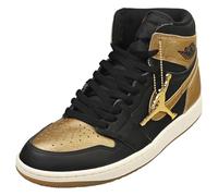 Nike Air Jordan 1 Retro Alto OG Uomini Scarpe, Nero/Vela/Oro metallizzato, 43 EU