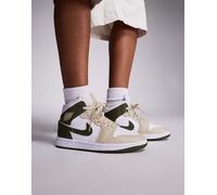 Nike Air - Jordan 1 - Sneakers alte bianche e kaki-Bianco WM 6.5