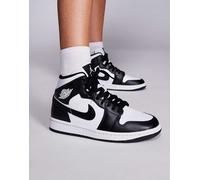 Nike Air - Jordan 1 - Sneakers alte bianche e nere-Bianco WM 10