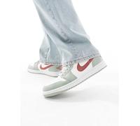 Nike Air - Jordan 1 - Sneakers basse bianco sporco e verde MW 7